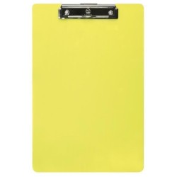 FM CLIPBOARD NEON YELLOW FOOLSCAP TRANSPARENT PLASTIC FM CLIPBOARD NEON YELLOW FOOLSCAP TRANSPARENT PLASTIC