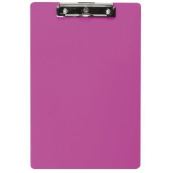 FM CLIPBOARD NEON PINK FOOLSCAP TRANSPARENT PLASTIC