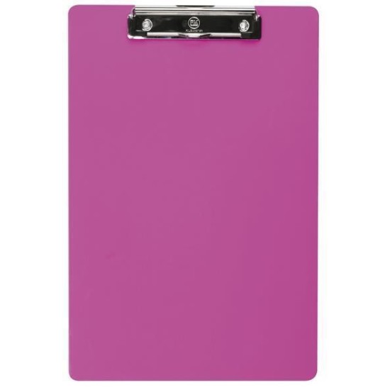 FM CLIPBOARD NEON PINK FOOLSCAP TRANSPARENT PLASTIC