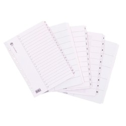 FM INDICES A4 5 TAB WHITE CARDBOARD