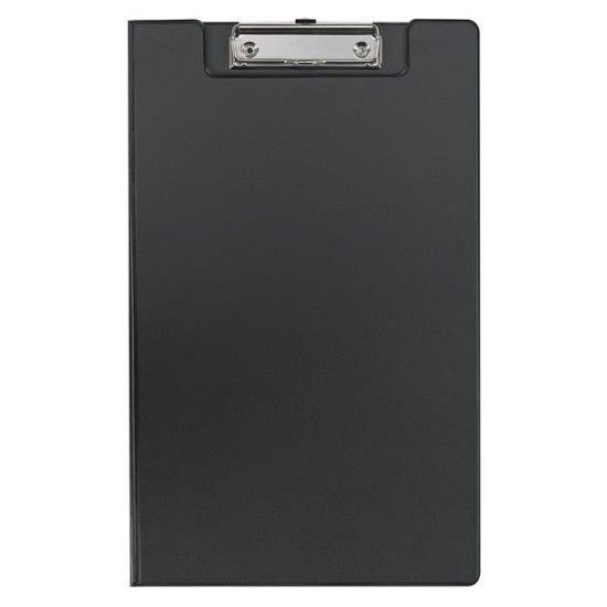 FM CLIPBOARD BLACK WITH FLAP FOOLSCAP