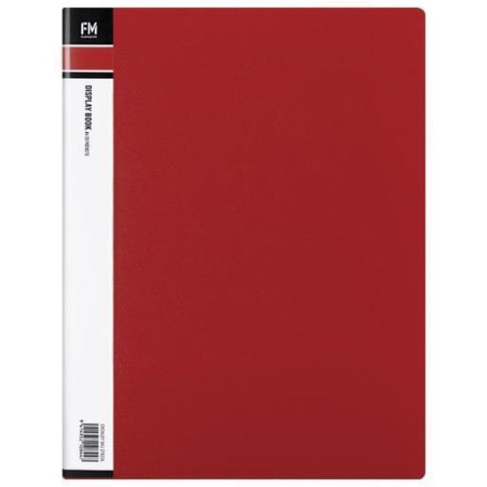FM DISPLAY BOOK A4 RED 20 POCKET