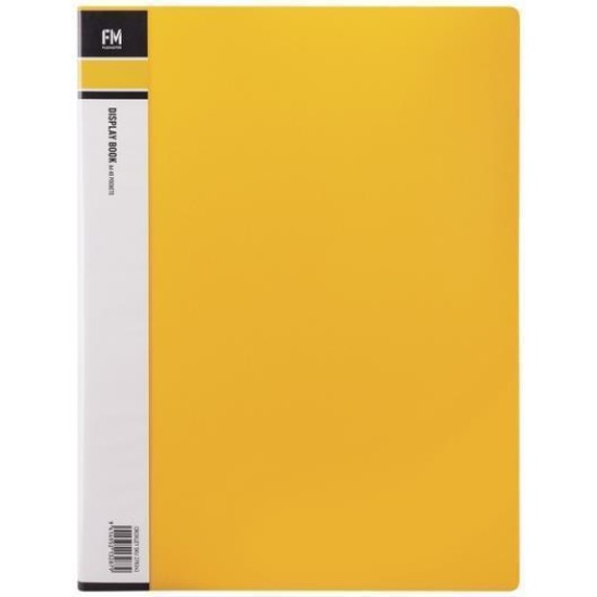 FM DISPLAY BOOK A4 YELLOW 40 POCKET