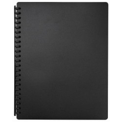 FM DISPLAY BOOK A4 BLACK REFILLABLE 20 POCKET