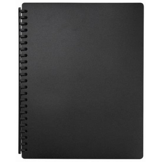 FM DISPLAY BOOK A4 BLACK REFILLABLE 20 POCKET