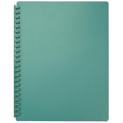 FM DISPLAY BOOK A4 GREEN REFILLABLE 20 POCKET
