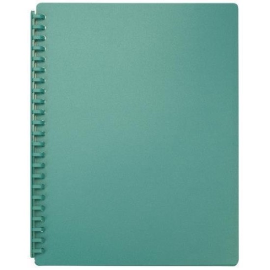 FM DISPLAY BOOK A4 GREEN REFILLABLE 20 POCKET