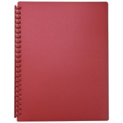 FM DISPLAY BOOK A4 RED REFILLABLE 20 POCKET
