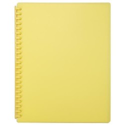 FM DISPLAY BOOK A4 YELLOW REFILLABLE 20 POCKET