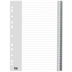 FM INDICES A4 1-31 GREY POLYPROP