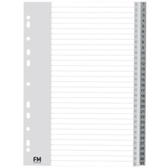 FM INDICES A4 1-31 GREY POLYPROP
