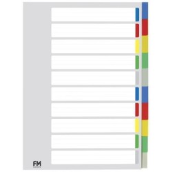 FM INDICES A4 10 TAB COLOUR