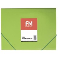 FM DOCUMENT WALLET VIVID LIME GREEN A4