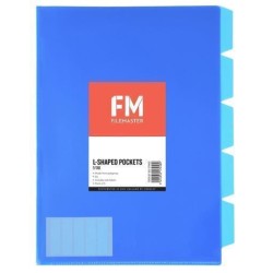 FM POCKET L SHAPE 5 TAB A4 BLUE