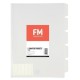 FM POCKET L SHAPE 5 TAB A4 CLEAR