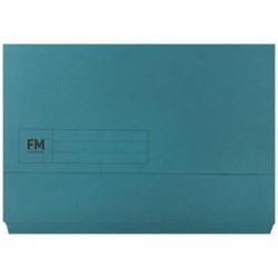 FM DOCUMENT WALLET BLUE FOOLSCAP