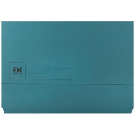 FM DOCUMENT WALLET BLUE FOOLSCAP