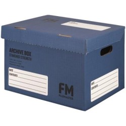 FM BOX ARCHIVE BLUE STANDARD STRENGTH 384X284X262MM INSIDE MEASURE FM BOX ARCHIVE BLUE STANDARD STRENGTH 384X284X262MM INSIDE MEASURE