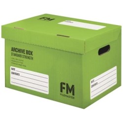 FM BOX ARCHIVE GREEN STANDARD STRENGTH 384X284X262MM INSIDE MEASURE