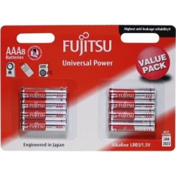 FUJITSU BATTERIES AAA UNIVERSAL 8 PACK 1.5V POWER FUJITSU BATTERIES AAA UNIVERSAL 8 PACK 1.5V POWER