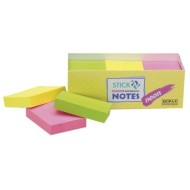 HOPAX STICK N NOTE NEON38X50MM 100 SHEET PAD ASSORTED