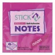 HOPAX STICK N NOTE MAGENTA NEON 76X76MM 100 SHEET PAD