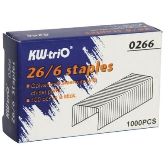 KW-triO Staples 26/6, Pack of 1000