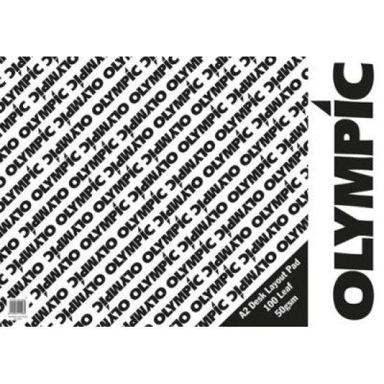 OLYMPIC PAD A2 LAYOUT 100 LEAF WHITE BANK 50GSM