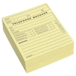 OLYMPIC PAD TELEPHONE MESSAGE YELLOW 115X99MM 50 LEAF