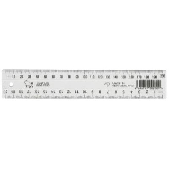 TAURUS RULER 200MM CLEAR
