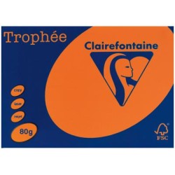 TROPHEE PAPER A4 FLUORO ORANGE 80GSM 500 SHEETS