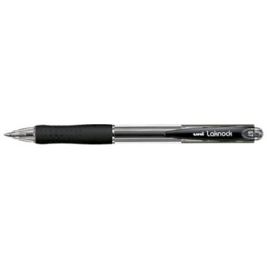 UNI PEN LAKNOCK SN100 07 BLACK RETRACTABLE FINE