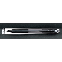 UNI PEN LAKNOCK SN100 10 BLACK RETRACTABLE MEDIUM