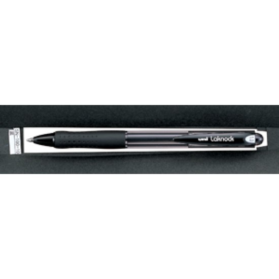 UNI PEN LAKNOCK SN100 10 BLACK RETRACTABLE MEDIUM