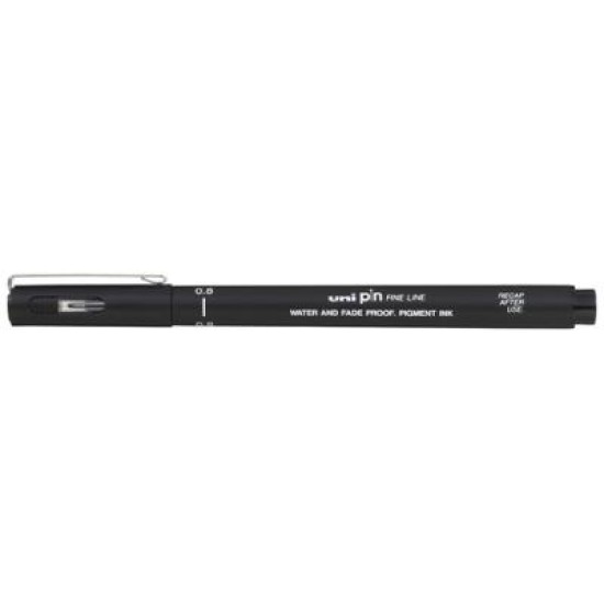 UNI PEN PIN 08-200 BLACK 0.8MM PERMANENT