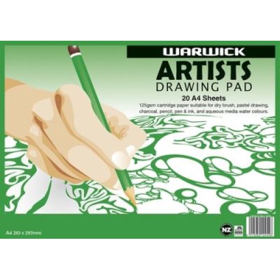 WARWICK PAD A4 ARTISTS DRAWING 20 LEAF 120GSM