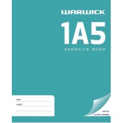 WARWICK EXERCISE BOOK 1A5 40 LEAF UNRULED 255X205MM