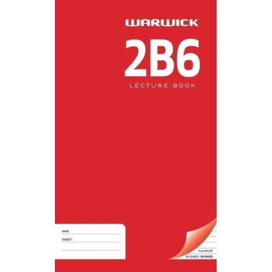WARWICK LECTURE BOOK 2B6 94 LEAF RULED 7MM 330X205MM