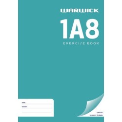 WARWICK EXERCISE BOOK 1A8 36 LEAF A4 UNRULED