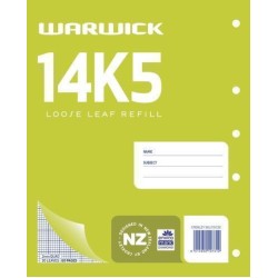 WARWICK REFILL 14K5 LOOSE LEAF 30 LEAF 2MM QUAD 255X205MM
