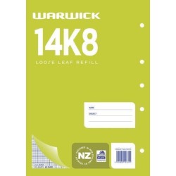 WARWICK REFILL 14K8 LOOSE LEAF 30 LEAF A4 2MM QUAD
