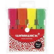 WARWICK HIGHLIGHTER STUBBY ASSORTED 4 PACK