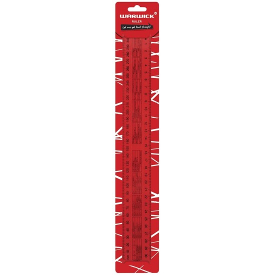 WARWICK RULER CLEAR 30CM
