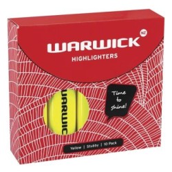 WARWICK HIGHLIGHTER STUBBY YELLOW