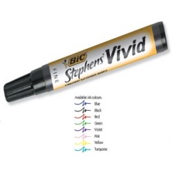 STEPHENS VIVID MARKERS PERMANENT FINE ASSTD Box of 12