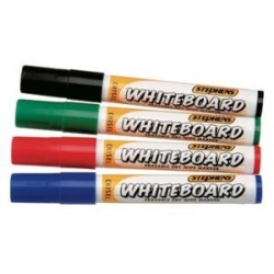STEPHENS WHITEBOARD MARKERS NON-PERMANENT FINE SET of 4 (black blue red green) STEPHENS WHITEBOARD MARKERS NON-PERMANENT FINE SET of 4 (black blue red green)