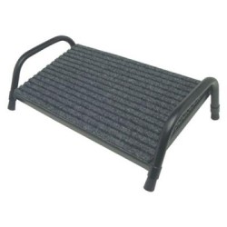 Footrest Small Grey Carpet - Black Frame Footrest Small Grey Carpet - Black Frame