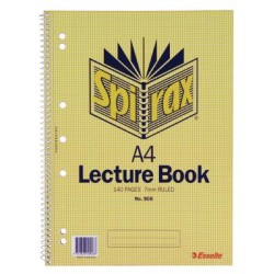 SPIRAX 906 LECTURE BOOK A4 S/O 140 PAGES SPIRAX 906 LECTURE BOOK A4 S/O 140 PAGES
