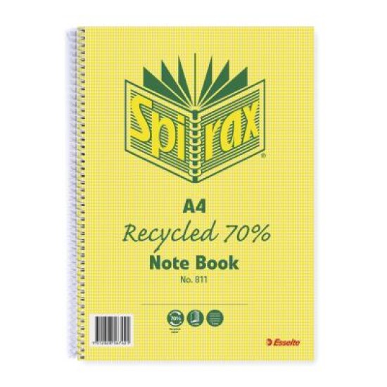 SPIRAX 811 RECYCLED NOTEBOOK A4 240 PAGE