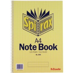 SPIRAX 595 NOTE BOOK A4 S/O 120 PAGES